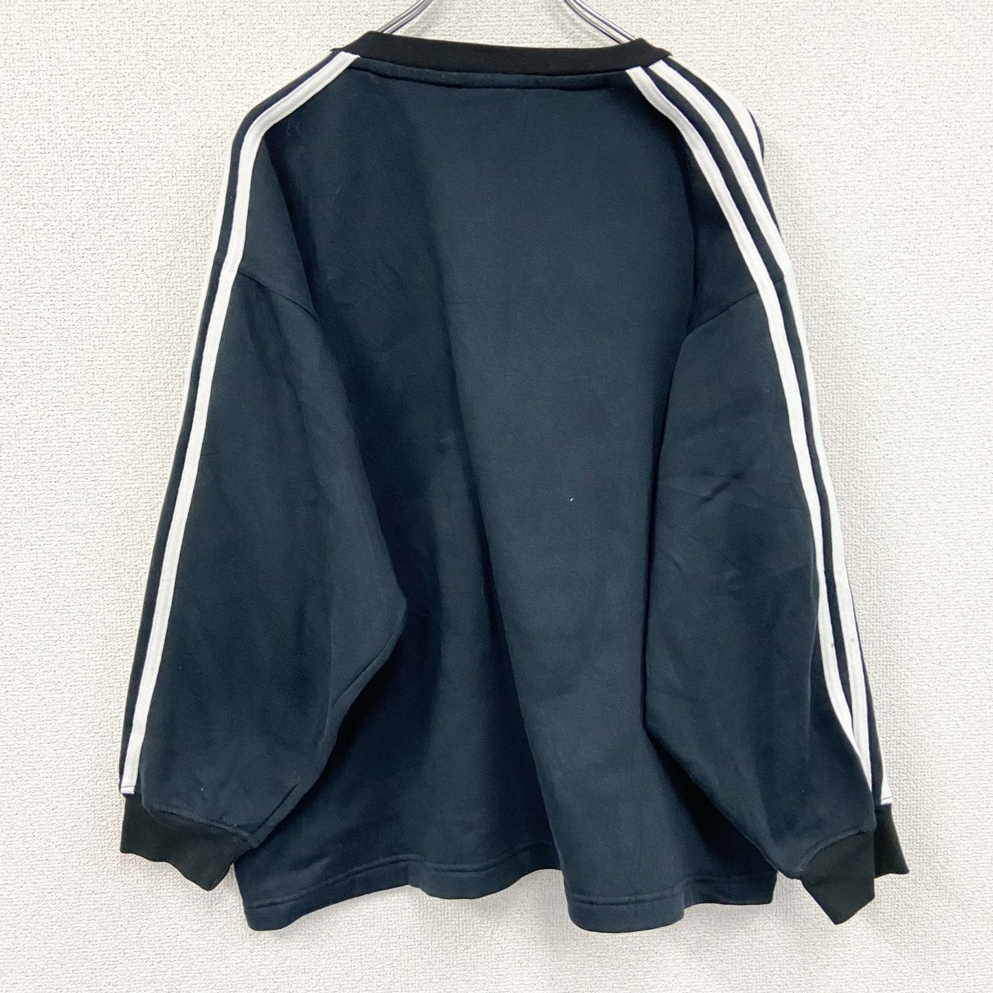 90s～　adidas　アディダス　スウェット/トレーナー　パフォーマンスロゴ　ヴィンテージ　黒　ブラック　Lサイズ