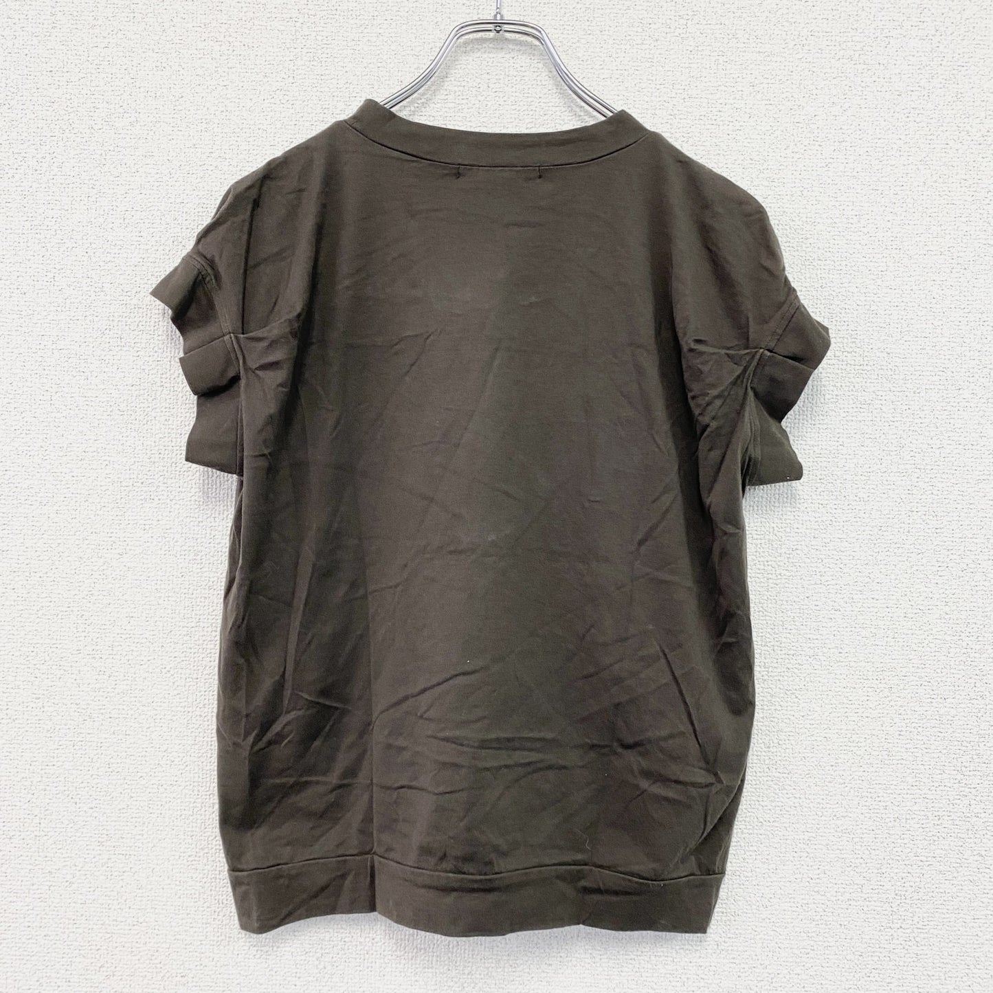 mizuiro ind　ミズイロインド　半袖Tシャツ　タックスリーブ　茶色　ブラウン