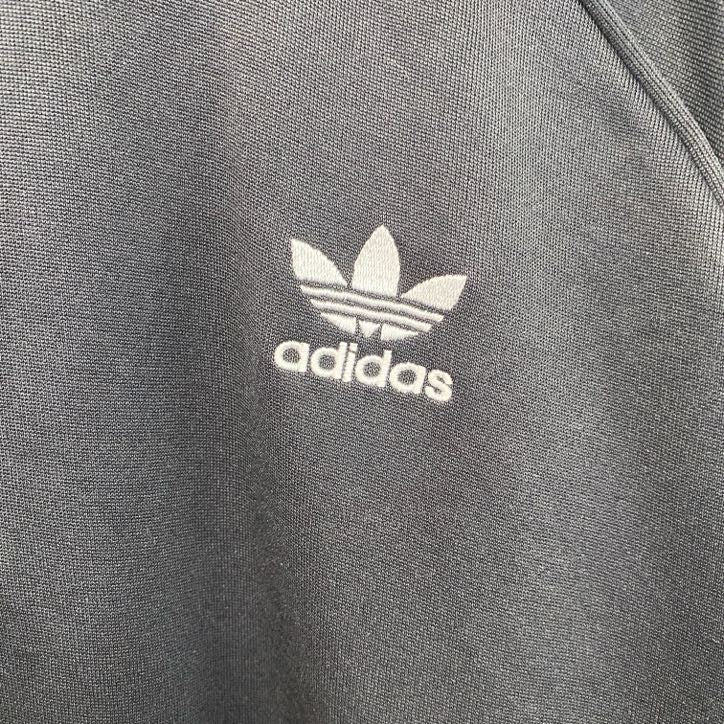 adidas　アディダス　フルジップトラックジャケット　ジャージ　黒　ブラック　4XOサイズ