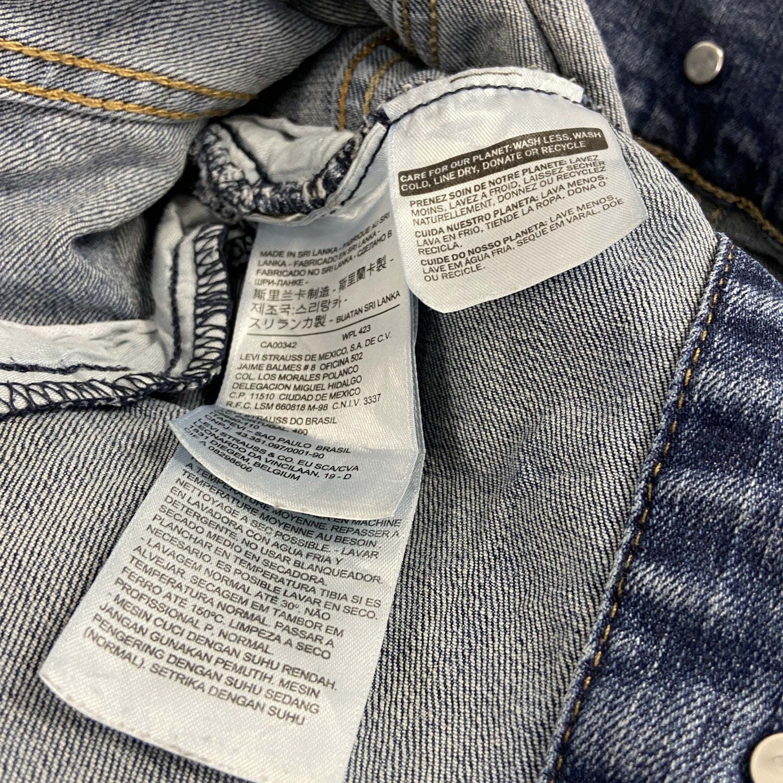 古着 used　LEVI STRAUSS＆CO.　リーバイス　デニムジャケット/Gジャン　青　ブルー　Sサイズ