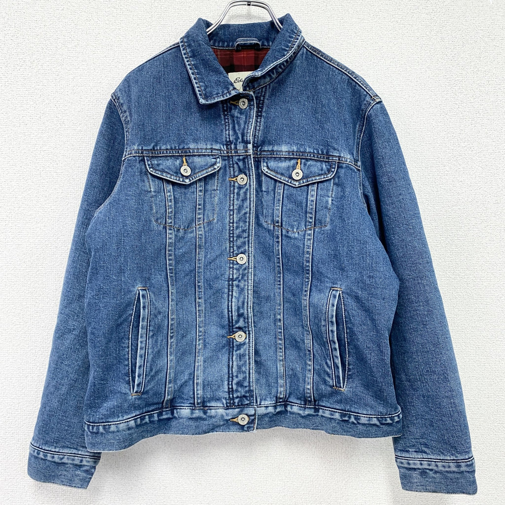 90s　Eddie Bauer　エディーバウアー　デニムジャケット/Gジャン　ヴィンテージ　白タグ　インディゴ　Lサイズ
