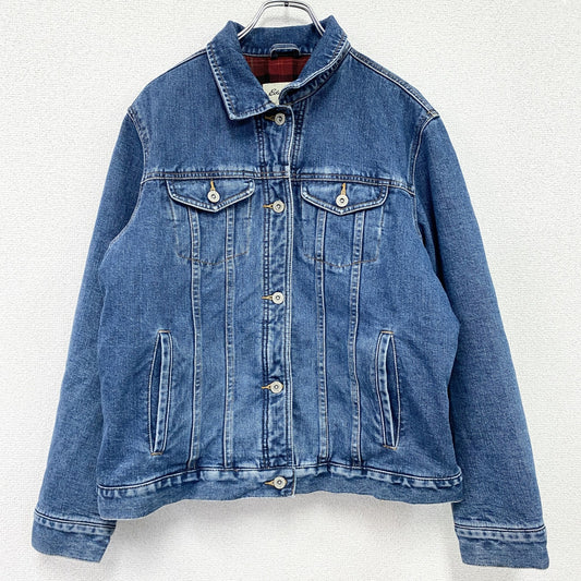 90s　Eddie Bauer　エディーバウアー　デニムジャケット/Gジャン　ヴィンテージ　白タグ　インディゴ　Lサイズ