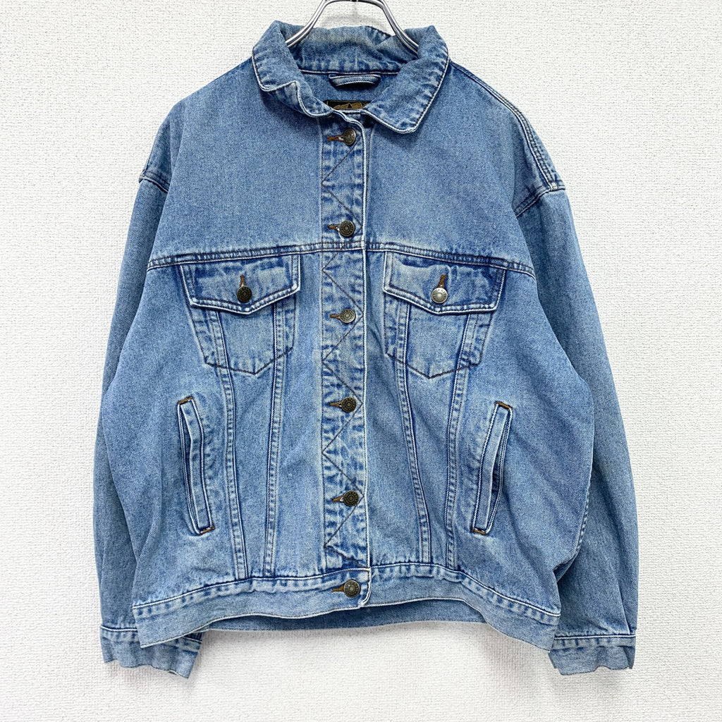 80s　Eddie Bauer　エディーバウアー　デニムジャケット/Gジャン　ヴィンテージ　黒タグ　インディゴ