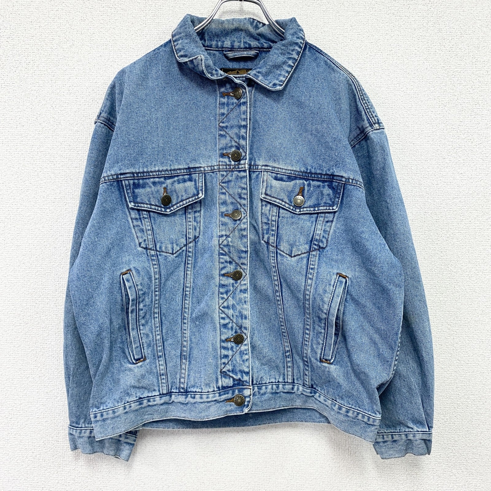 80s　Eddie Bauer　エディーバウアー　デニムジャケット/Gジャン　ヴィンテージ　黒タグ　インディゴ