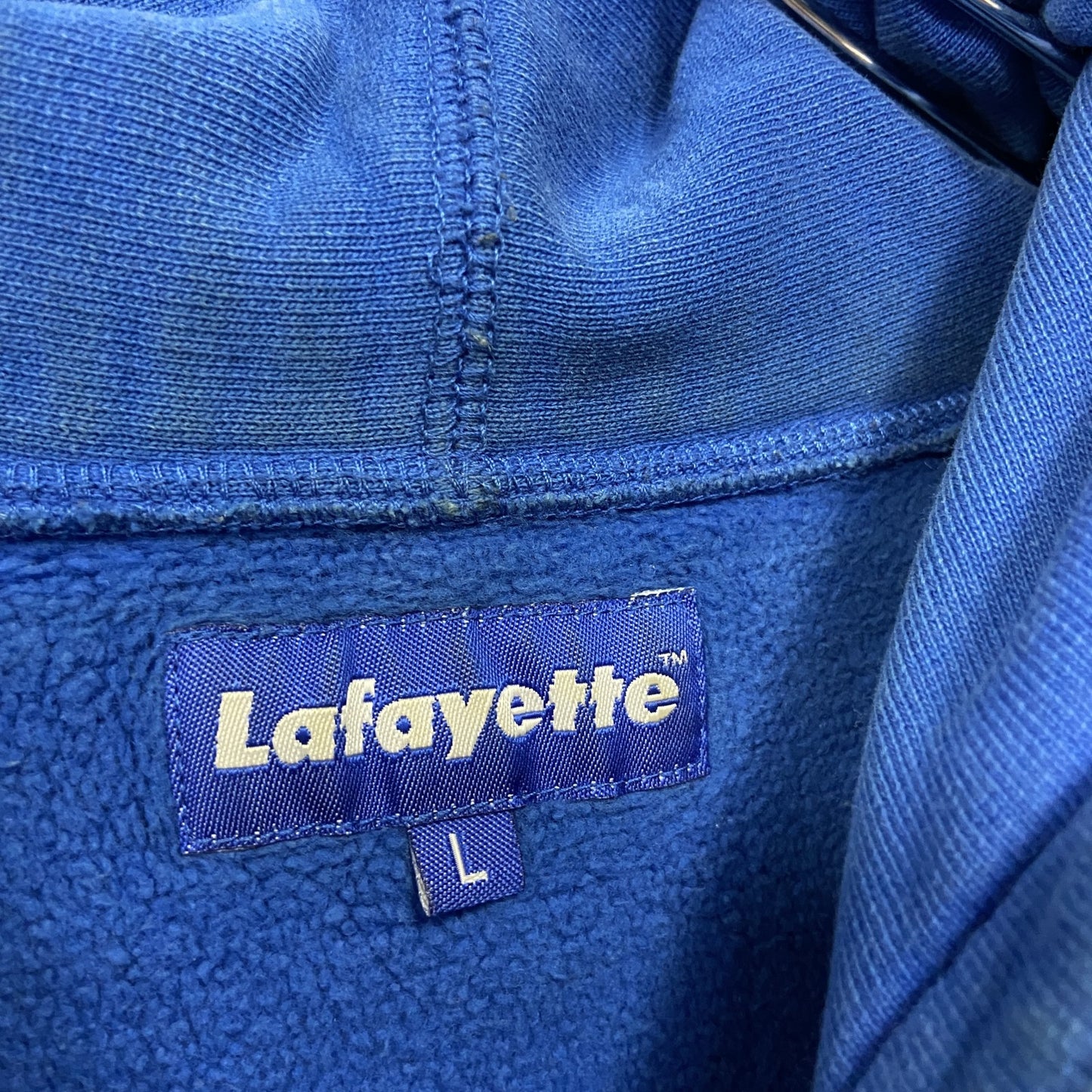Lafayette　ラファイエット　LOGO 2TONE HOODIE　スウェットパーカー/フーディー　青　ブルー　Lサイズ