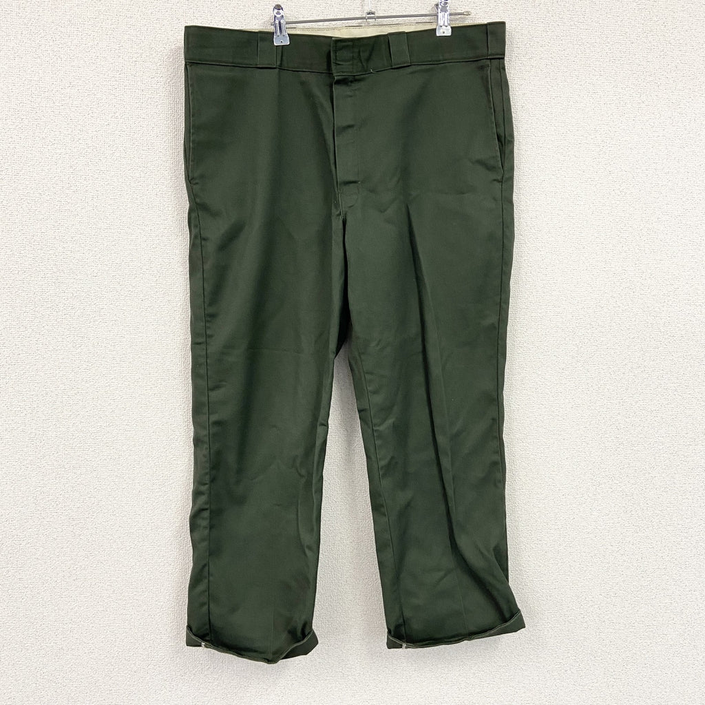 Dickies　ディッキーズ　ワークパンツ　ジップフライ　ワンポイント　カーキ　38サイズ