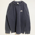 NIKE　ナイキ　長袖ワンポイント刺繍スウェット　トレーナー　グレー　秋冬服　2XLサイズ