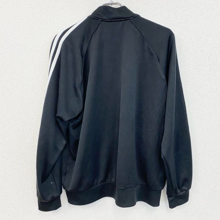adidas　アディダス　フルジップトラックジャケット　ジャージ　黒　ブラック　4XOサイズ
