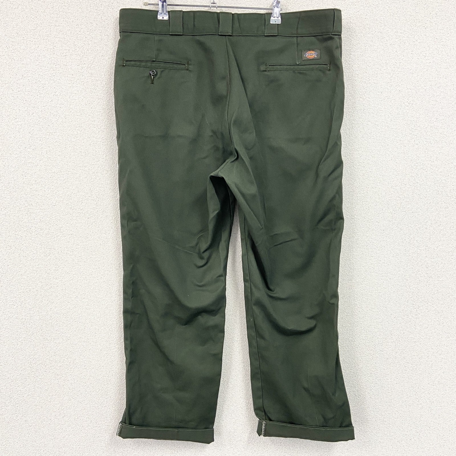 Dickies　ディッキーズ　ワークパンツ　ジップフライ　ワンポイント　カーキ　38サイズ