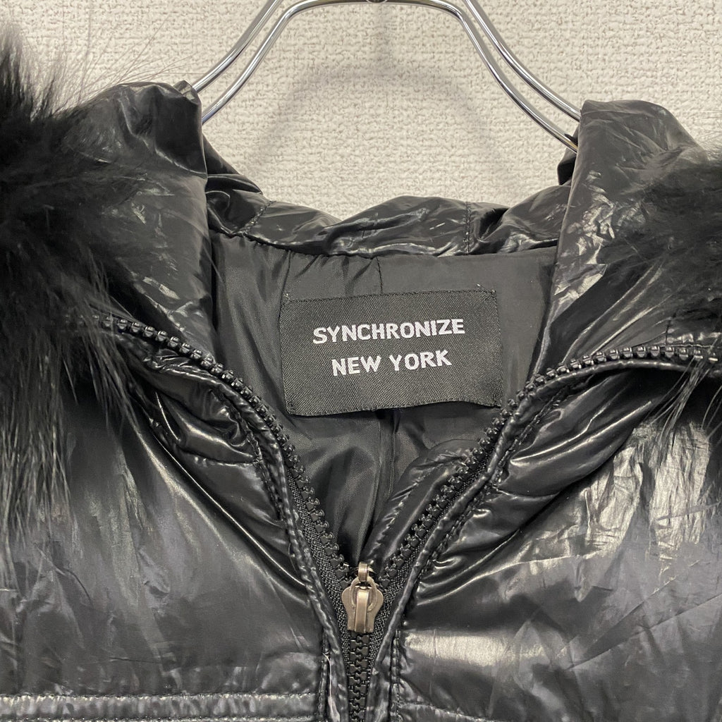 SYNCHRONIZE NEW YORK　シンクロナイズニューヨーク　ダウンジャケット　ダウンコート　黒　ブラック　Lサイズ　