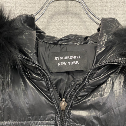 SYNCHRONIZE NEW YORK　シンクロナイズニューヨーク　ダウンジャケット　ダウンコート　黒　ブラック　Lサイズ　