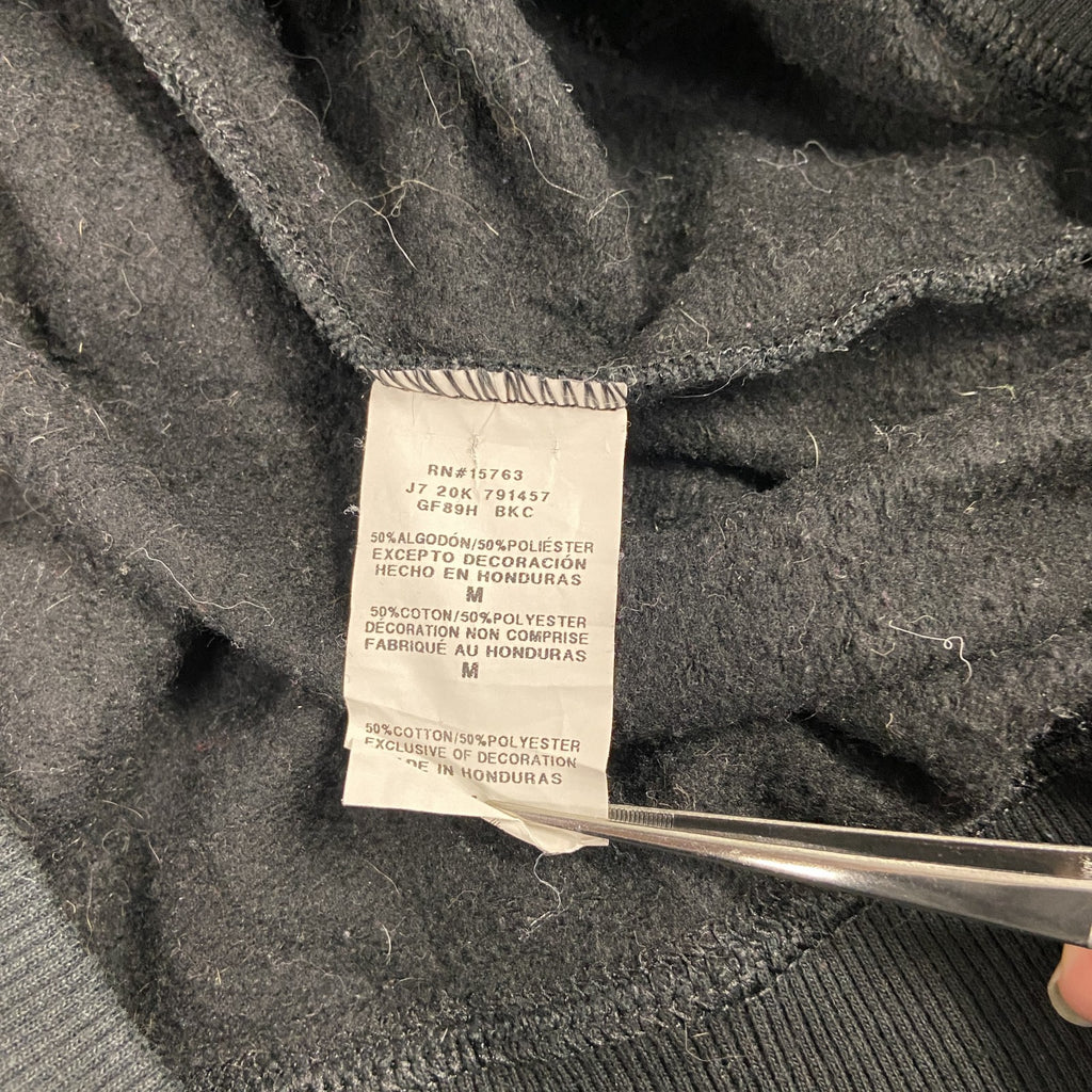 古着 used　champion　チャンピオン　プリントフーディー/スウェットパーカー　黒　ブラック　XLサイズ