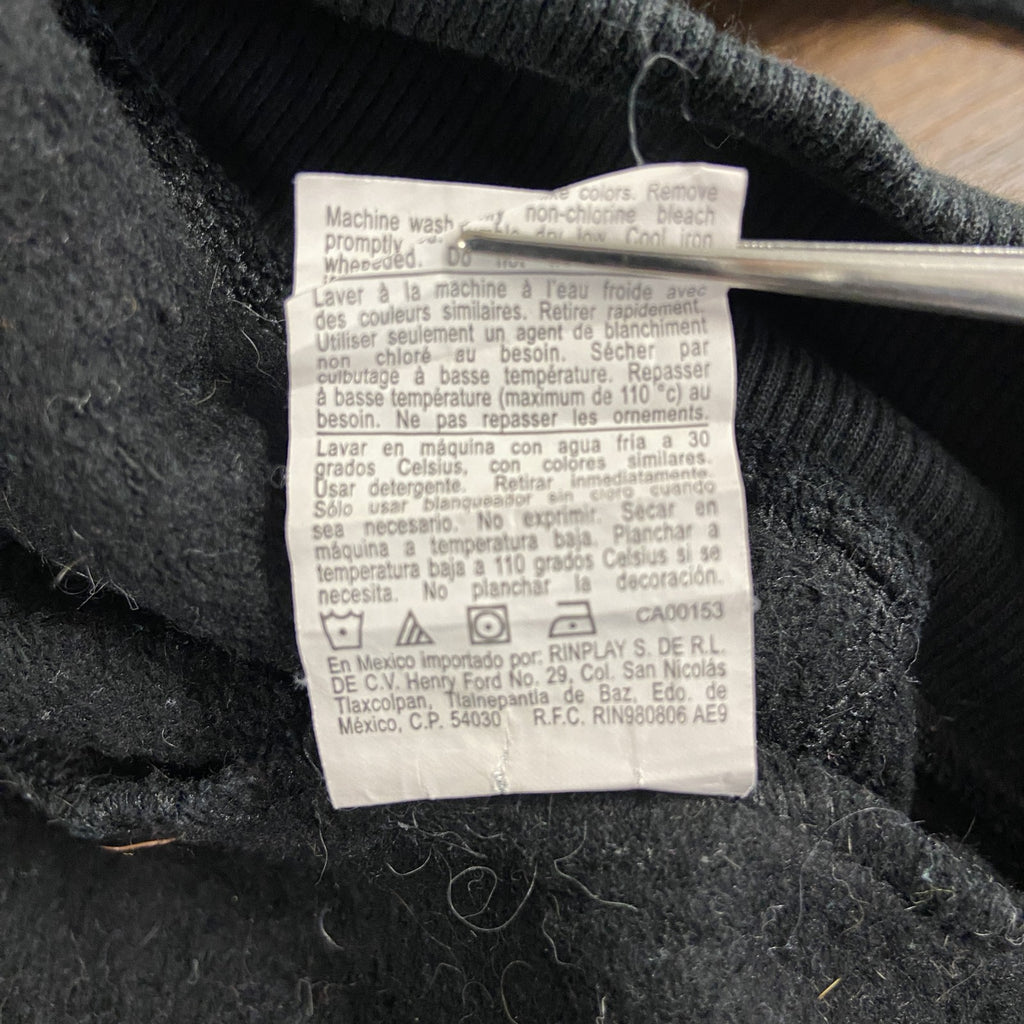 古着 used　champion　チャンピオン　プリントフーディー/スウェットパーカー　黒　ブラック　XLサイズ