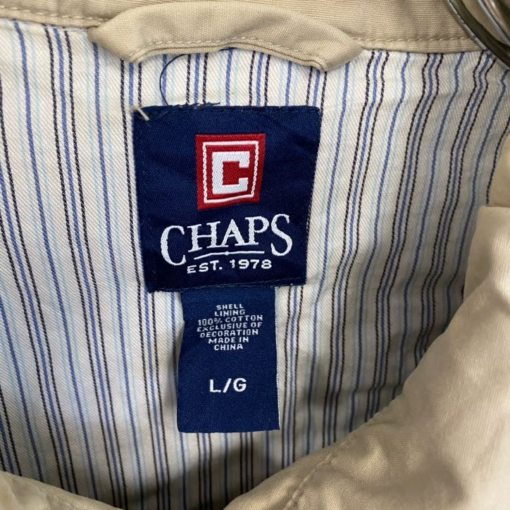 CHAPS　チャップス　ラルフローレン　ブルゾン/スイングトップ　刺ロゴ　ライトベージュ　Lサイズ