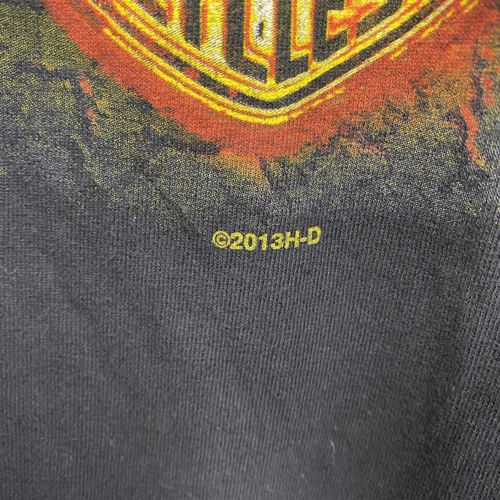 HARLEY DAVIDSON　ハーレーダビッドソン　長袖プリントTシャツ　黒　ブラック　XLサイズ