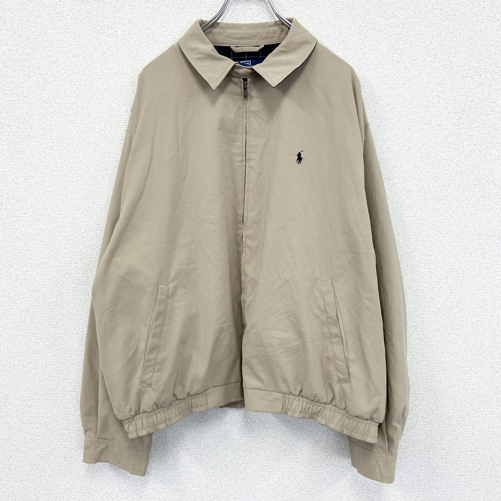 古着 used　Polo by Ralph Lauren　フルジップブルゾン/スイングトップ　肌色　ベージュ　XLサイズ