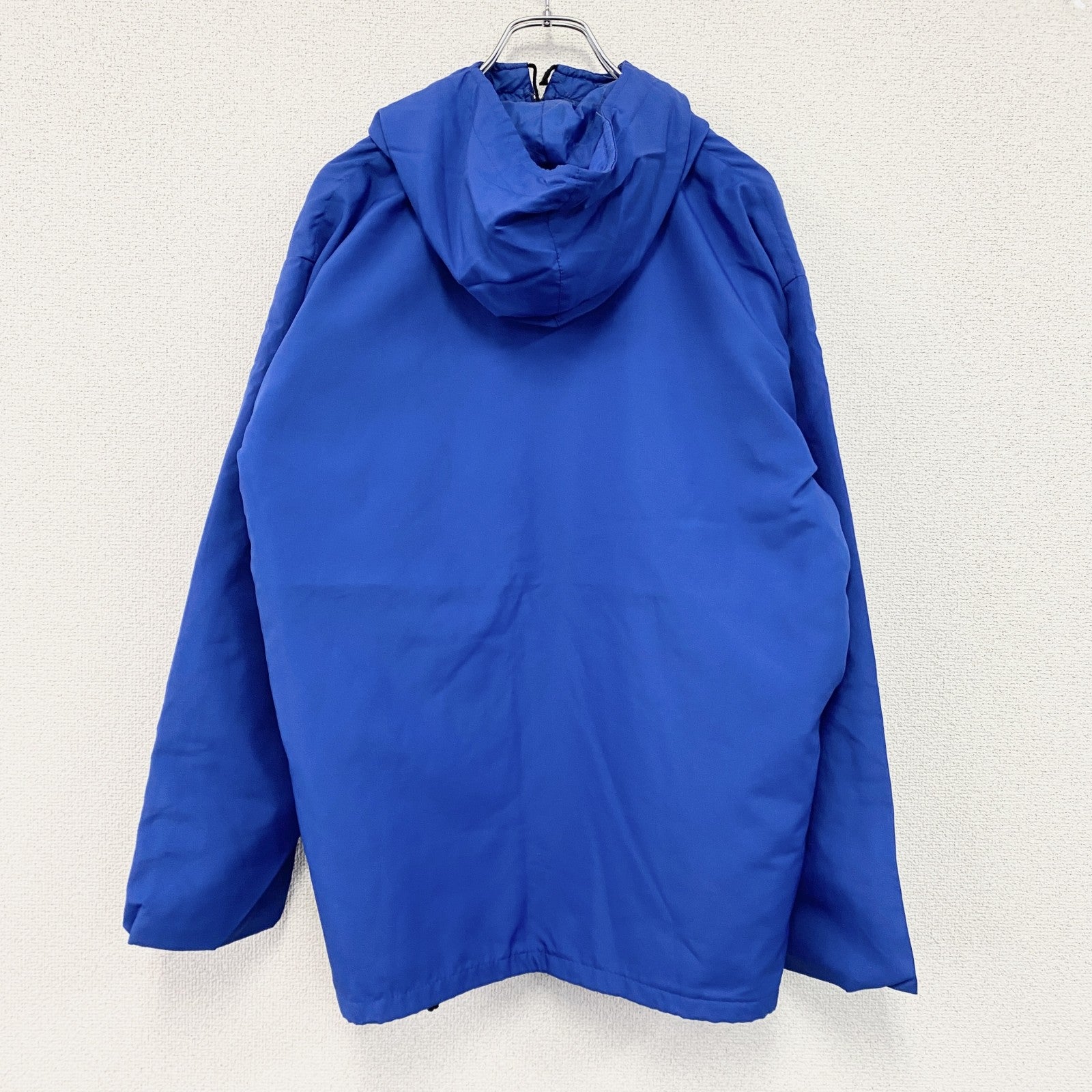 ～90s　アノラックパーカー　ヴィンテージ　中綿入り　COLORジップ　青　ブルー