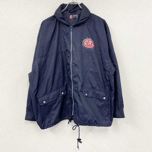 90s　CHAPS RALPH LAUREN　チャップスラルフローレン　フルジップナイロンジャケット　紺　ネイビー　Lサイズ