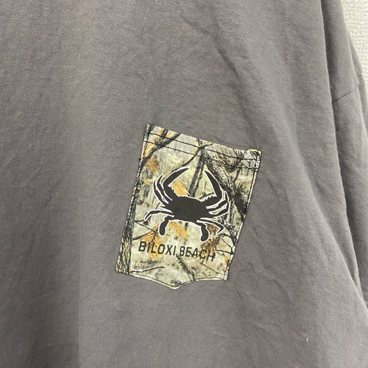 GILDAN　半袖プリントTシャツ　リアルツリー　迷彩柄　ブルークラブ　灰色　ダークグレー　XLサイズ　　