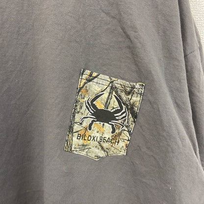 GILDAN　半袖プリントTシャツ　リアルツリー　迷彩柄　ブルークラブ　灰色　ダークグレー　XLサイズ　　