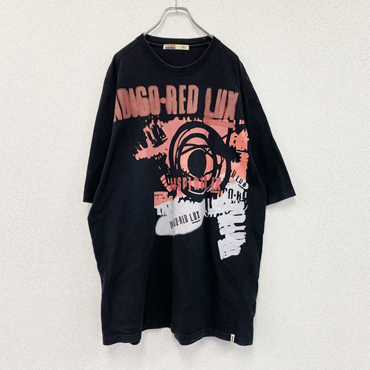 INDIGO-RED　インディゴレッド　半袖プリントＴシャツ　黒　ブラック　2XLサイズ