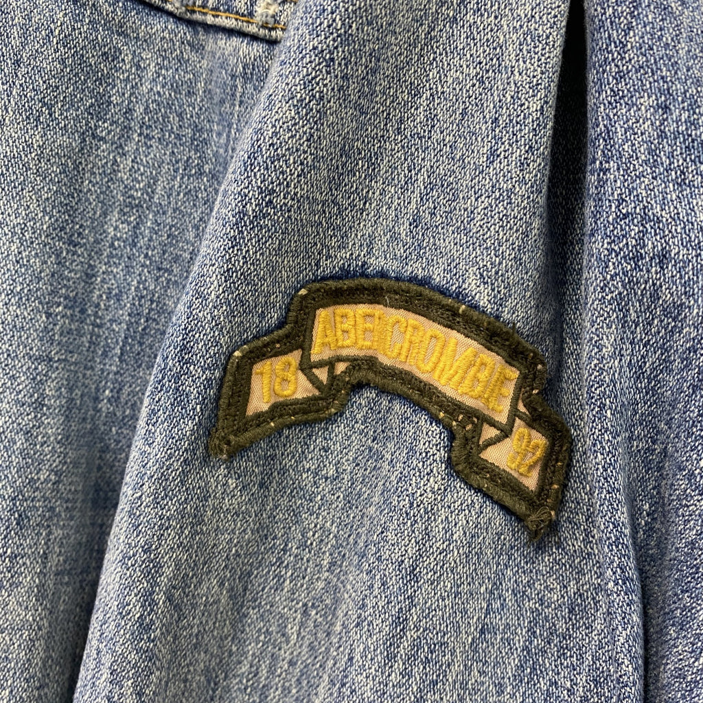 ABERCROMBIE AND FITCH　アバクロ　デニムジャケット/Gジャン　インディゴ　XLサイズ