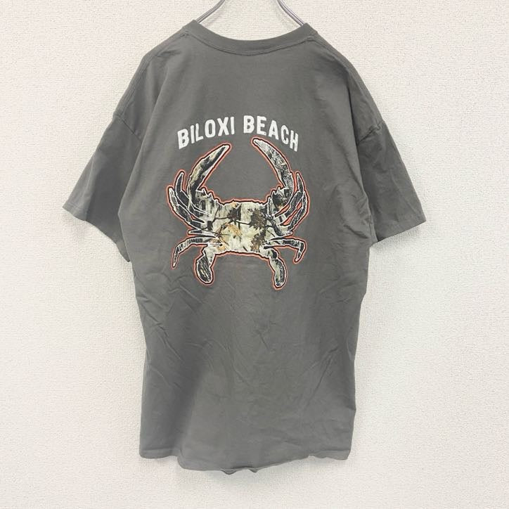 GILDAN　半袖プリントTシャツ　リアルツリー　迷彩柄　ブルークラブ　灰色　ダークグレー　XLサイズ　　