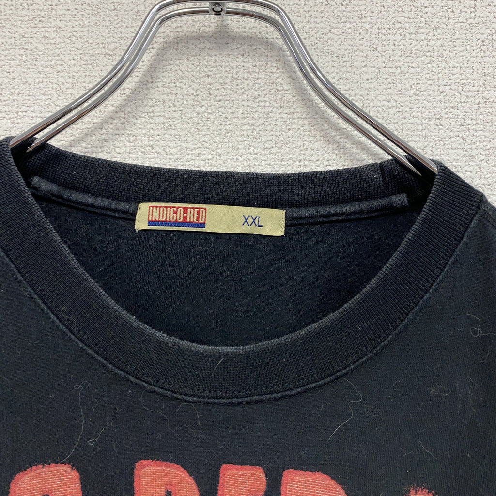 INDIGO-RED　インディゴレッド　半袖プリントＴシャツ　黒　ブラック　2XLサイズ