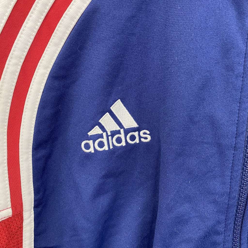 90s　adidas　アディダス　フルジップトラックジャケット　ジャージ　ヴィンテージ　マルチカラー　XOサイズ
