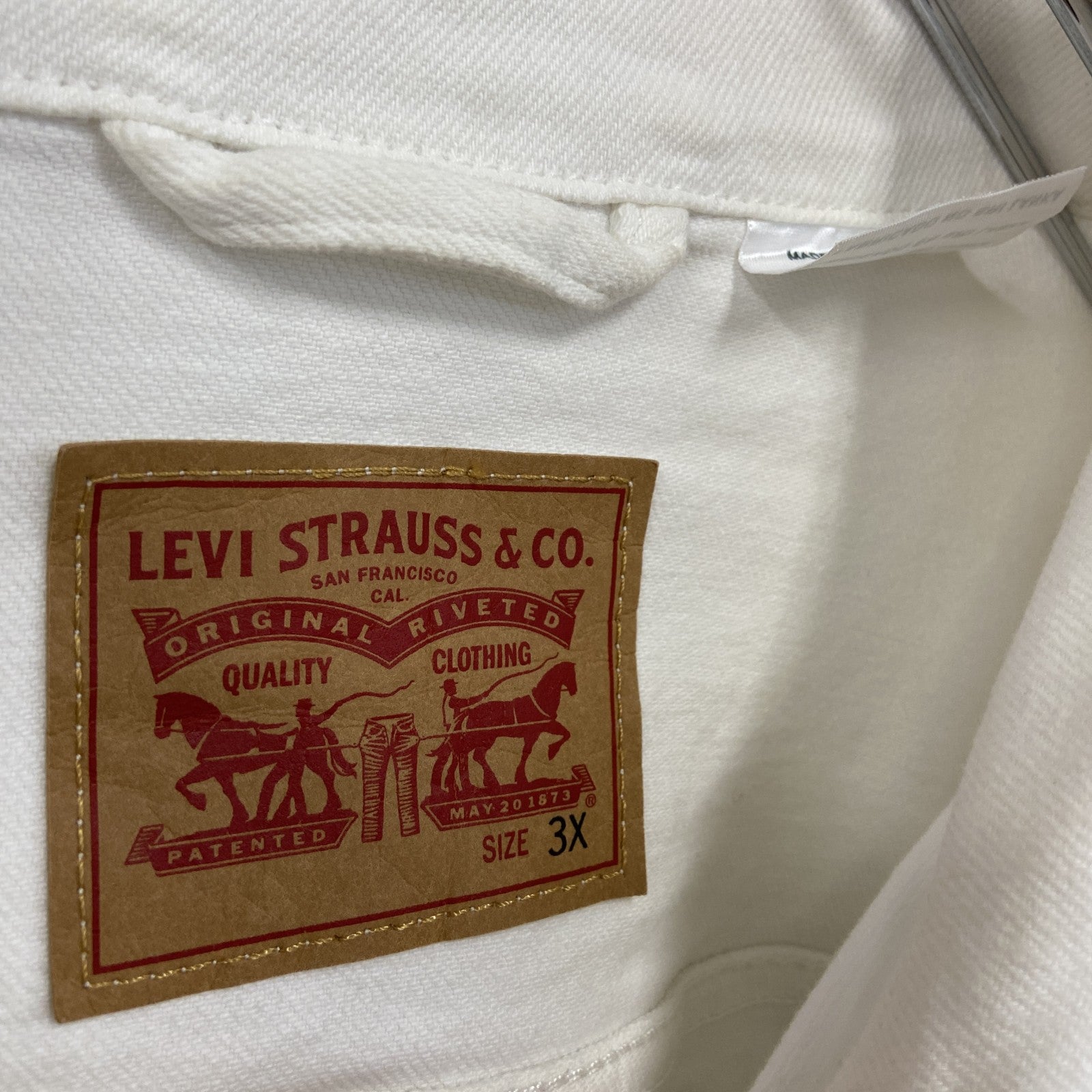 Levi’ｓ　リーバイス　4thタイプ　ホワイトデニムジャケット/Gジャン　白　ホワイト　3XLサイズ