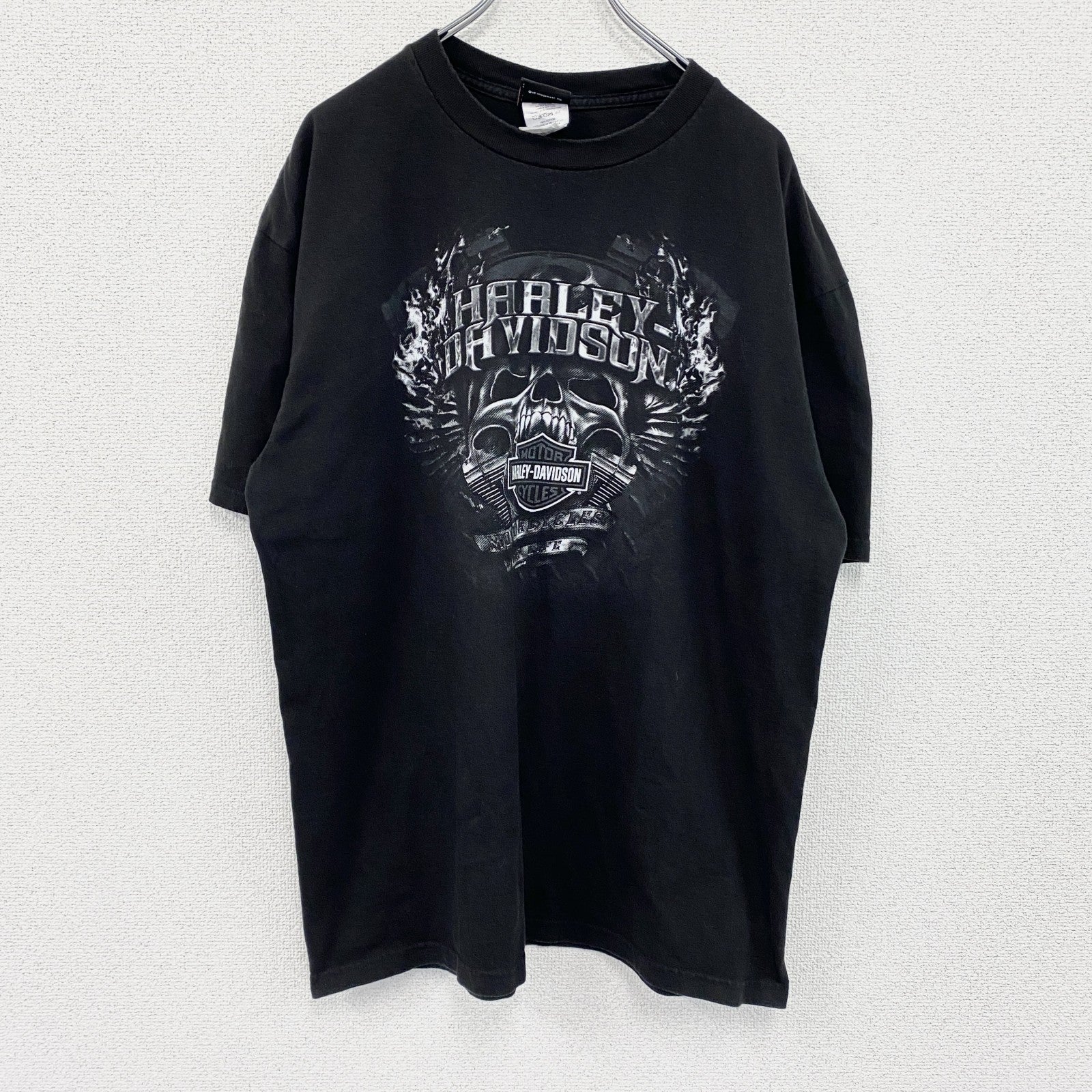 00s　HARLEY DAVIDSON　ハーレーダビッドソン　半袖プリントTシャツ　黒　ブラック　XLサイズ