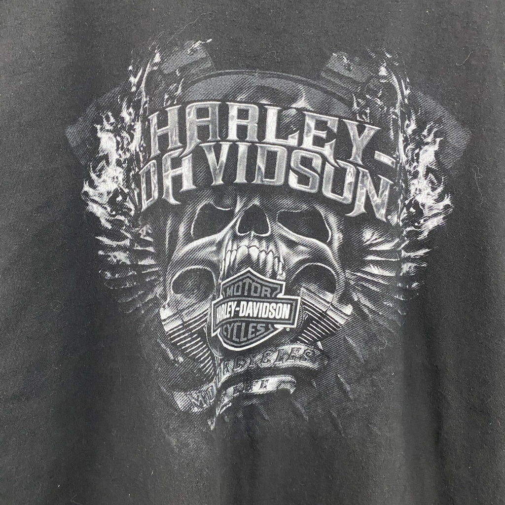 00s　HARLEY DAVIDSON　ハーレーダビッドソン　半袖プリントTシャツ　黒　ブラック　XLサイズ