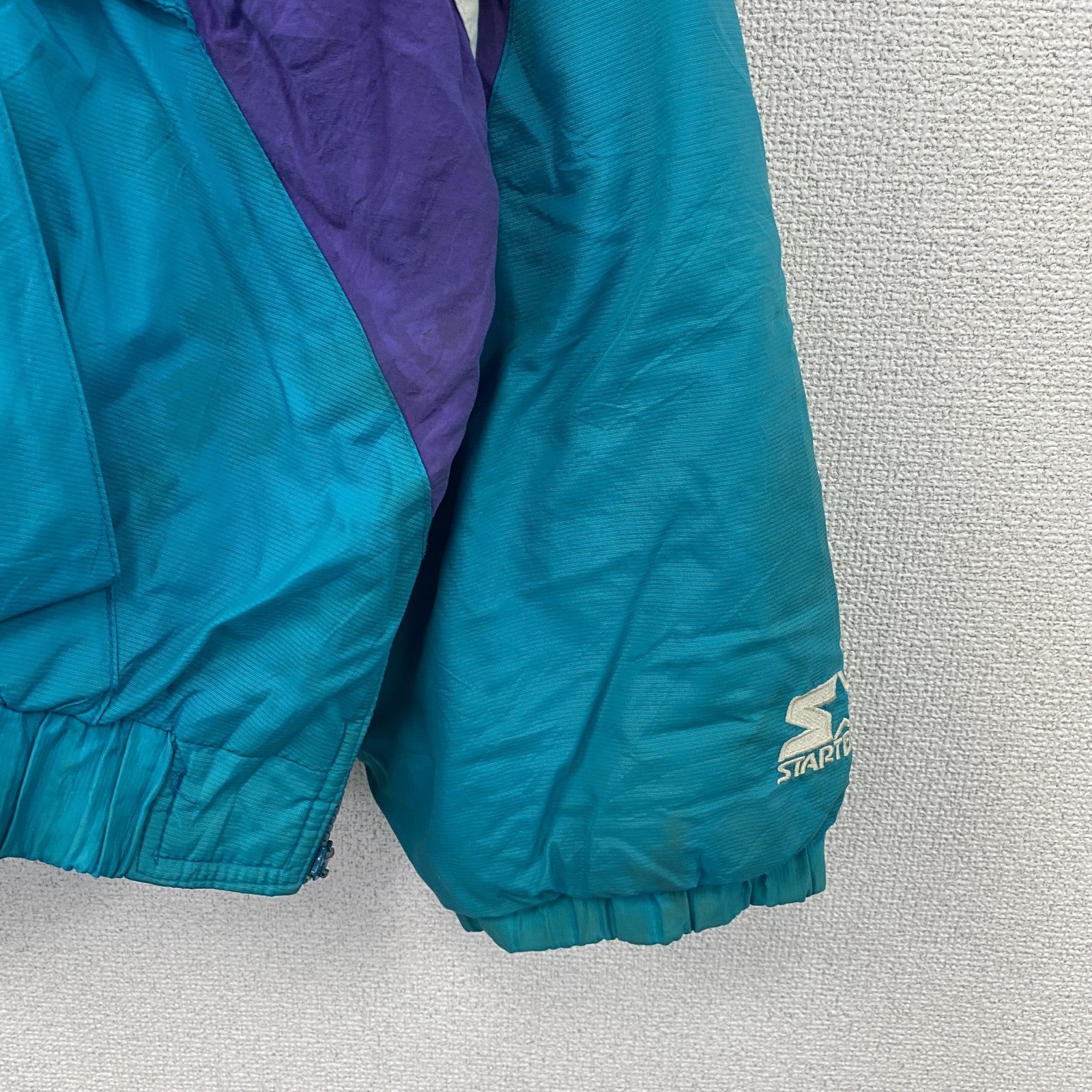 ～00s　STARTER　NBA　Hornets　ホーネッツ　アノラックナイロンパーカー　ブルー　2XLサイズ