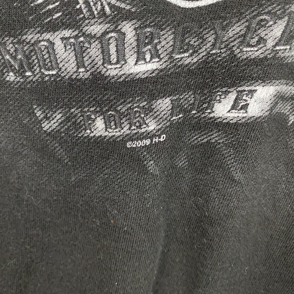00s　HARLEY DAVIDSON　ハーレーダビッドソン　半袖プリントTシャツ　黒　ブラック　XLサイズ
