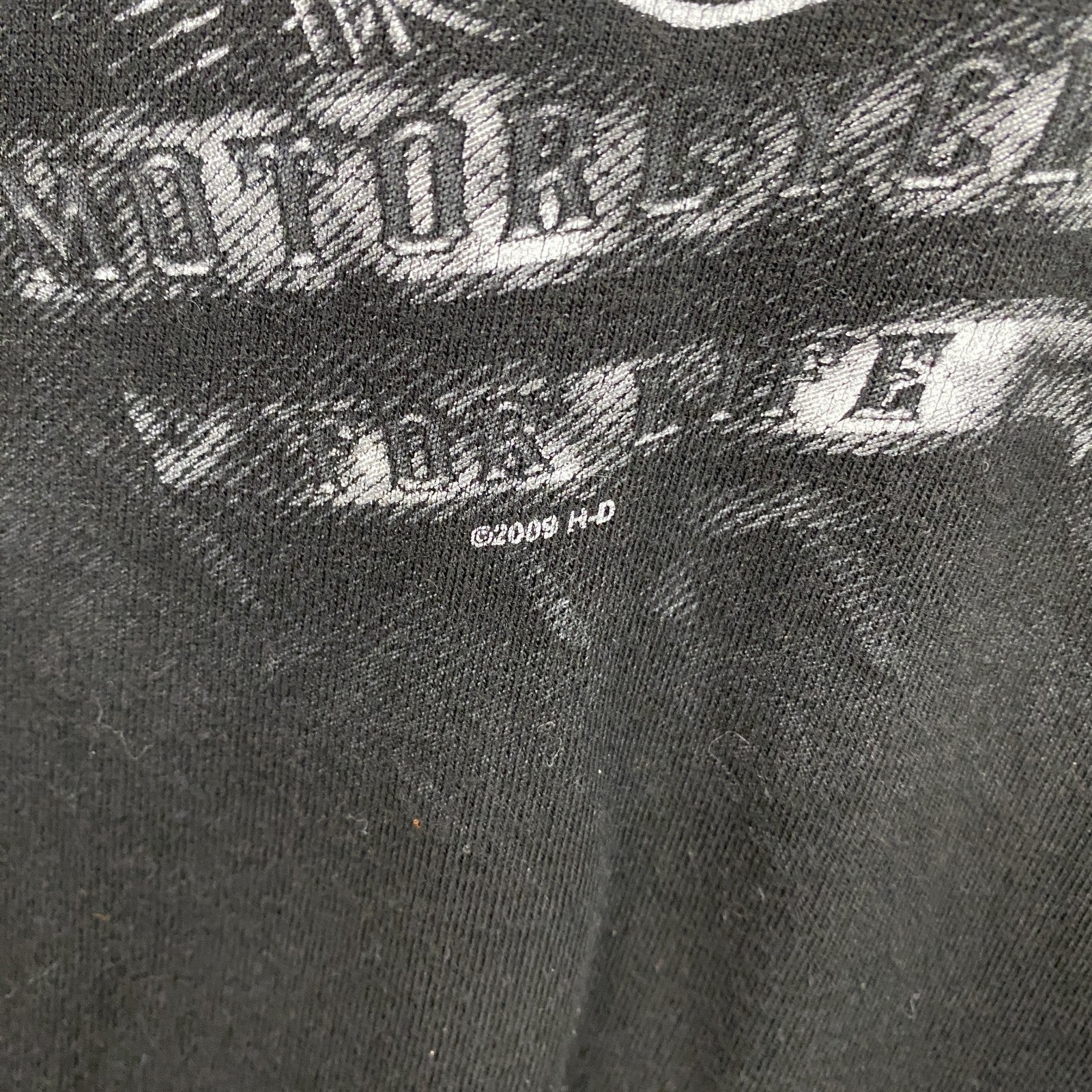 00s　HARLEY DAVIDSON　ハーレーダビッドソン　半袖プリントTシャツ　黒　ブラック　XLサイズ