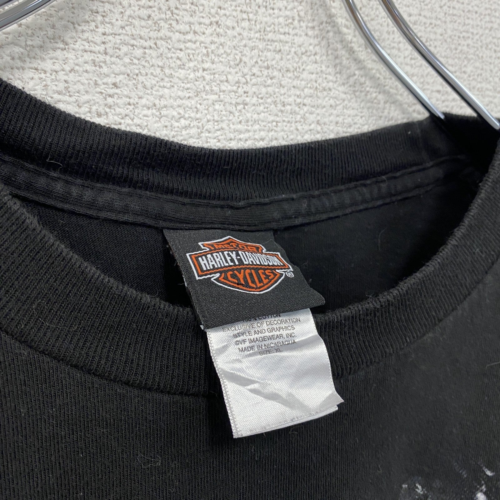 00s　HARLEY DAVIDSON　ハーレーダビッドソン　半袖プリントTシャツ　黒　ブラック　XLサイズ