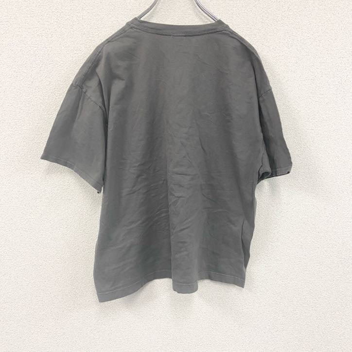 GILDAN　半袖プリントTシャツ　心臓　キツツキ　灰色　ダークグレー　XLサイズ　　