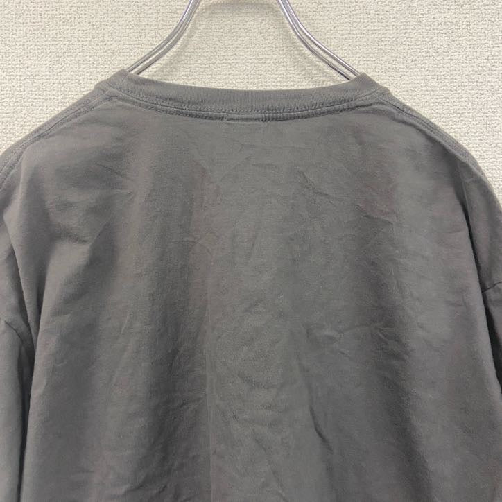 GILDAN　半袖プリントTシャツ　心臓　キツツキ　灰色　ダークグレー　XLサイズ　　
