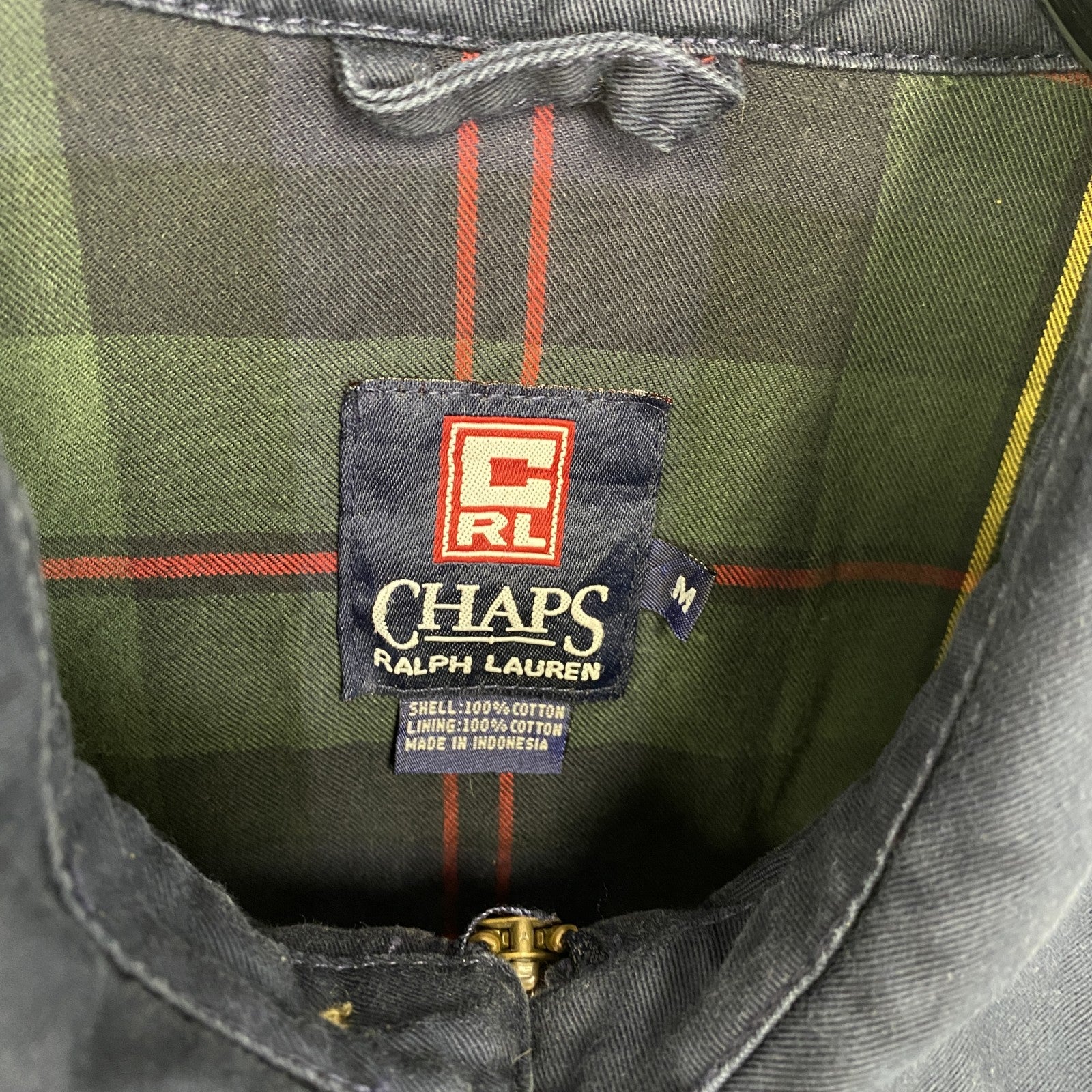 CHAPS　チャップス　ラルフローレン　ブルゾン/スイングトップ　刺繡ロゴ　ネイビー　Mサイズ
