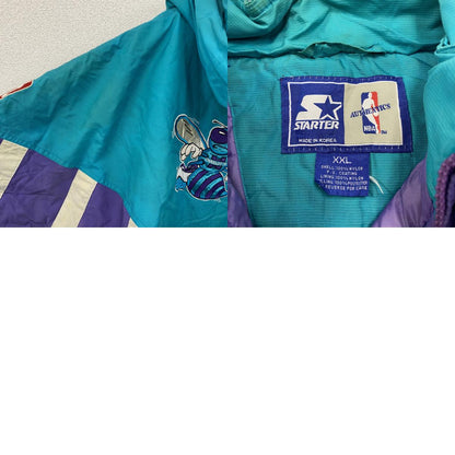 ～00s　STARTER　NBA　Hornets　ホーネッツ　アノラックナイロンパーカー　ブルー　2XLサイズ