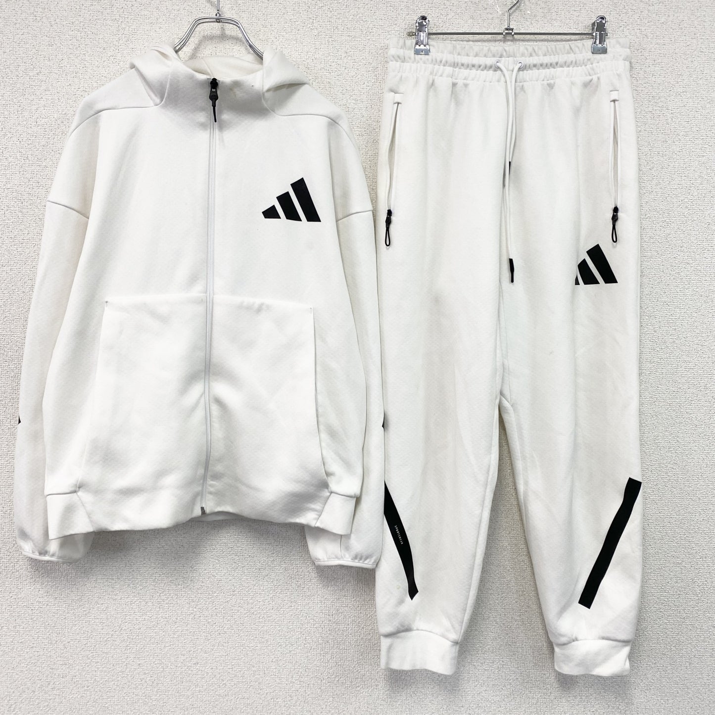 adidas　アディダス　Z.N.E　ジャージセットアップ　トラックジャケット　トラックパンツ　白　ホワイト　Lサイズ