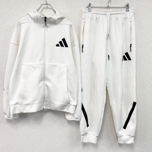 adidas　アディダス　Z.N.E　ジャージセットアップ　トラックジャケット　トラックパンツ　白　ホワイト　Lサイズ