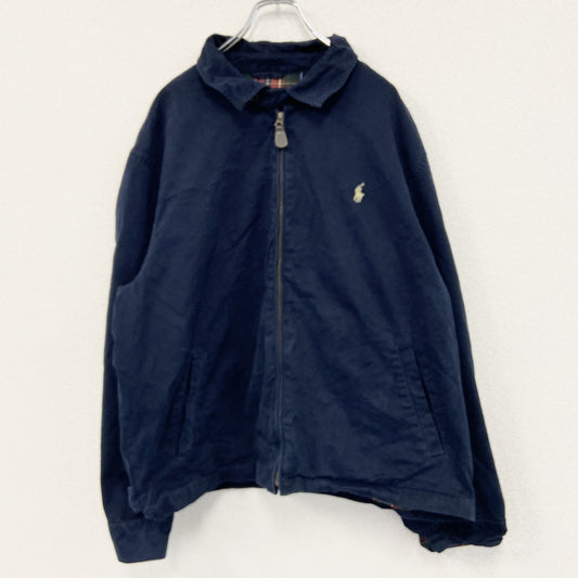 古着 used　POLO RALPH LAUREN　ポロラルフローレン　フルジップブルゾン　紺　ネイビー　2XLサイズ