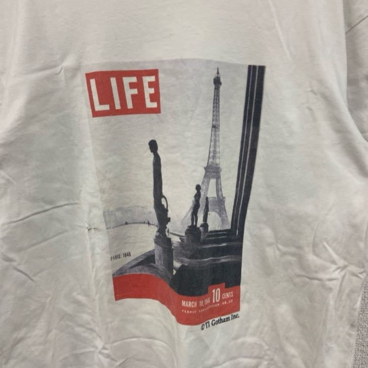 ABAHOUSE　アバハウス　半袖プリントTシャツ　エッフェル塔　トロカデロ広場　白　ホワイト　Mサイズ　　