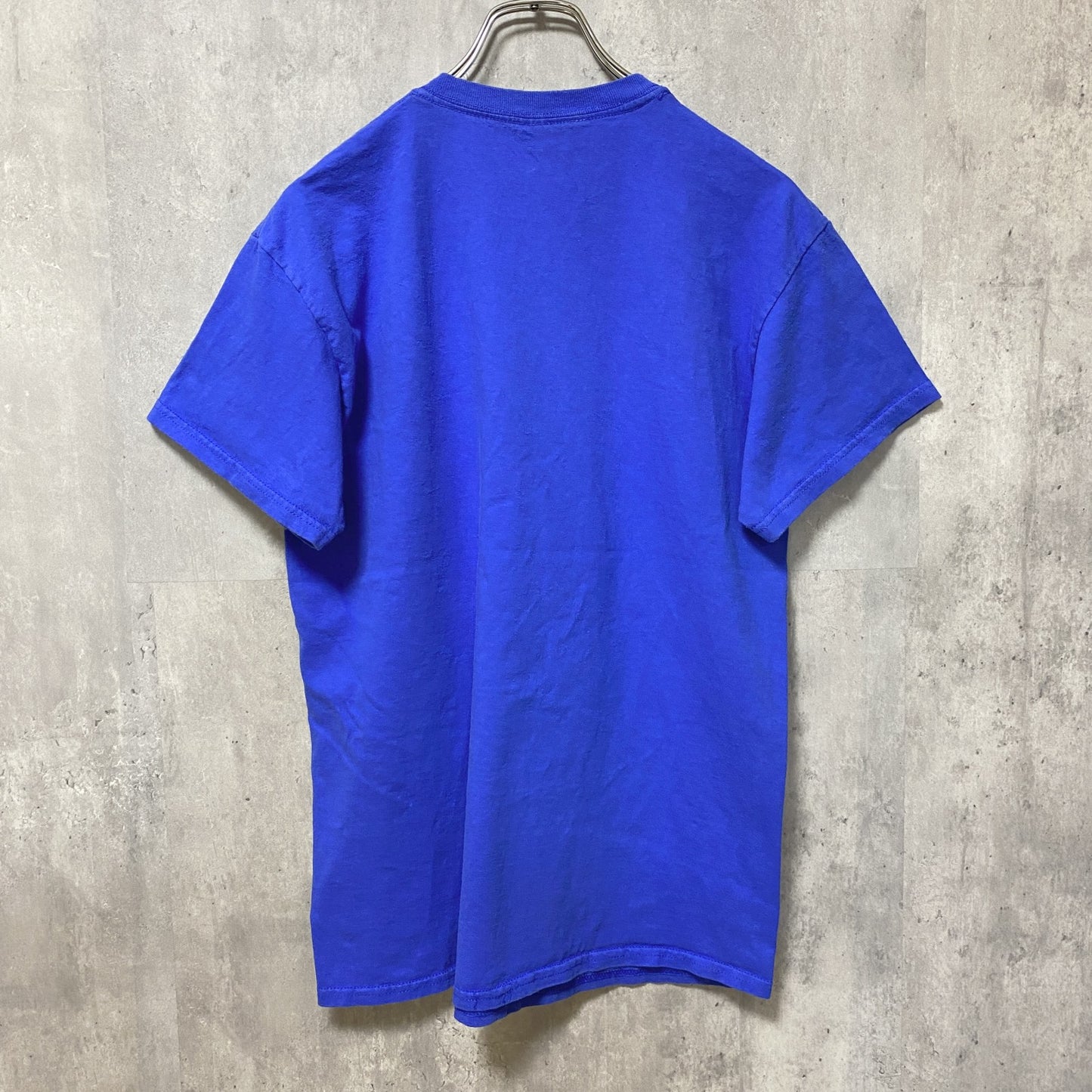 古着 used　GILDAN　ギルダン　MLB　半袖プリントTシャツ　スポーツ　野球　青　ブルー　レトロ　個性的