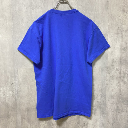 古着 used　GILDAN　ギルダン　MLB　半袖プリントTシャツ　スポーツ　野球　青　ブルー　レトロ　個性的