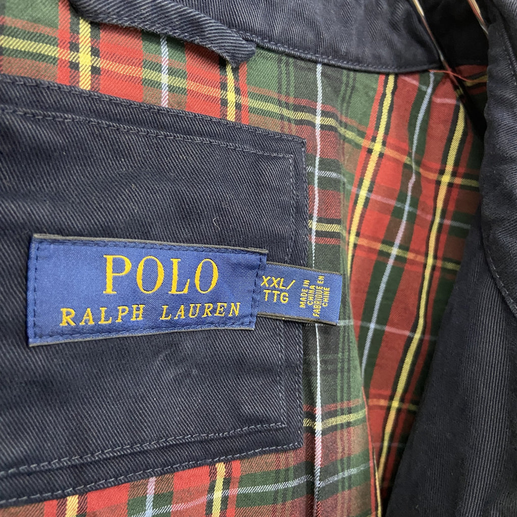 古着 used　POLO RALPH LAUREN　ポロラルフローレン　フルジップブルゾン　紺　ネイビー　2XLサイズ
