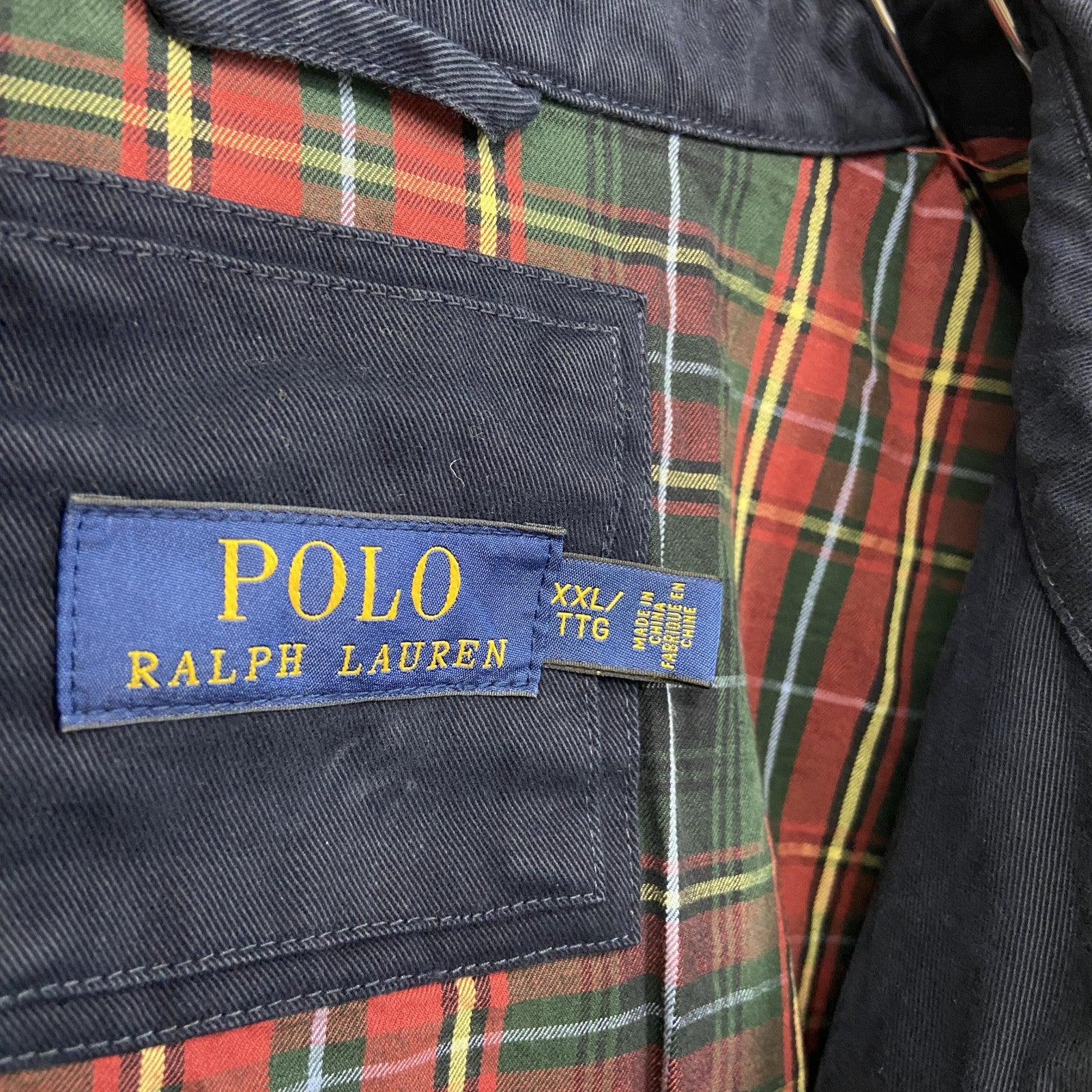 古着 used　POLO RALPH LAUREN　ポロラルフローレン　フルジップブルゾン　紺　ネイビー　2XLサイズ