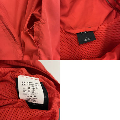 HUF　ハフ　ハーフジッププルオーバージャケット　デカロゴ　赤　レッド　Lサイズ