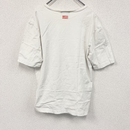 ABAHOUSE　アバハウス　半袖プリントTシャツ　エッフェル塔　トロカデロ広場　白　ホワイト　Mサイズ　　
